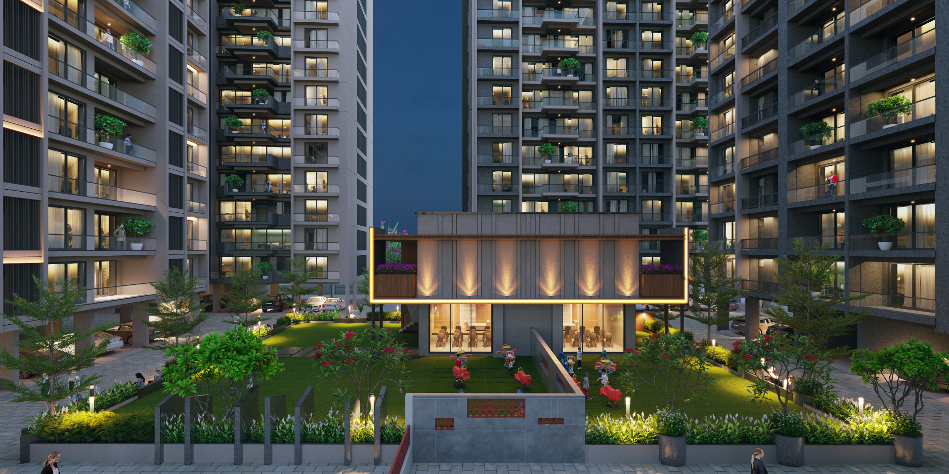 Shyamal Shrushti Garden Night View